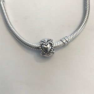 Pandora Chain of Hearts Sterling Silver 925 Charm Bead Spacer